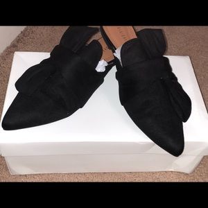 Black Suede Mules
